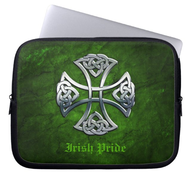 Personalised Celtic Cross Laptop Sleeve (Front)