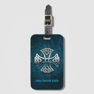 Personalised Celtic Cross Luggage Tag