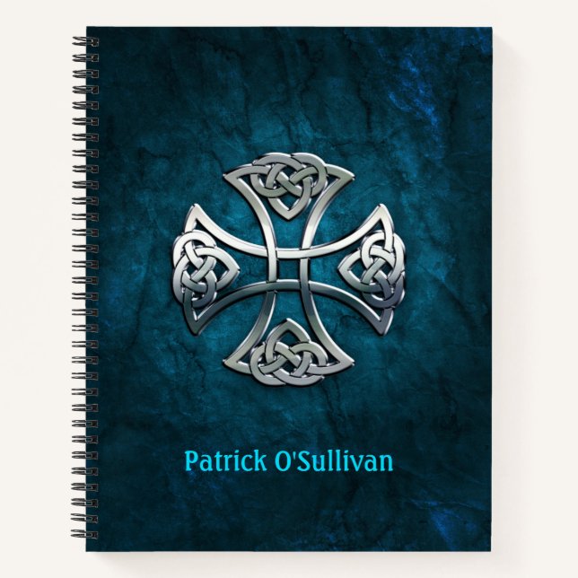 Personalised Celtic Cross Notebook (Front)