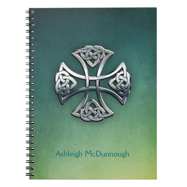 Personalised Celtic Cross Notebook (Front)