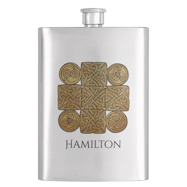 Personalised Celtic Knotwork Classic Flask (Front)