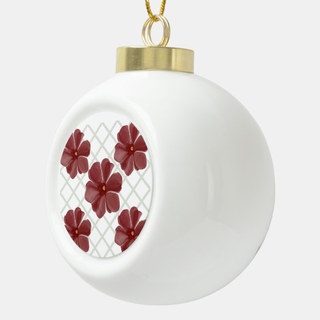 Personalised  ceramic ball christmas ornament (Right)
