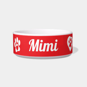 Personalised Ceramic Cat Bowl, customised Cat Gift Bowl