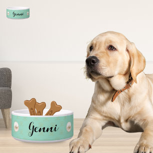 Personalised Ceramic Pet Bowls: Elegant & Large