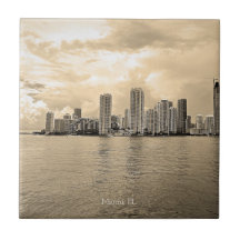 Personalised Ceramic Tile - Miami, Florida
