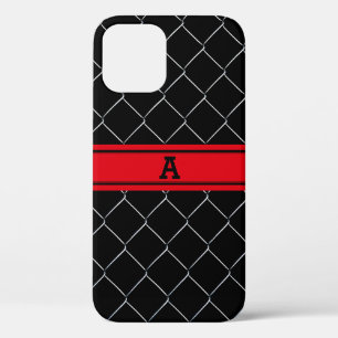 Personalised Chain Link Fence Pattern iPhone 12 Case