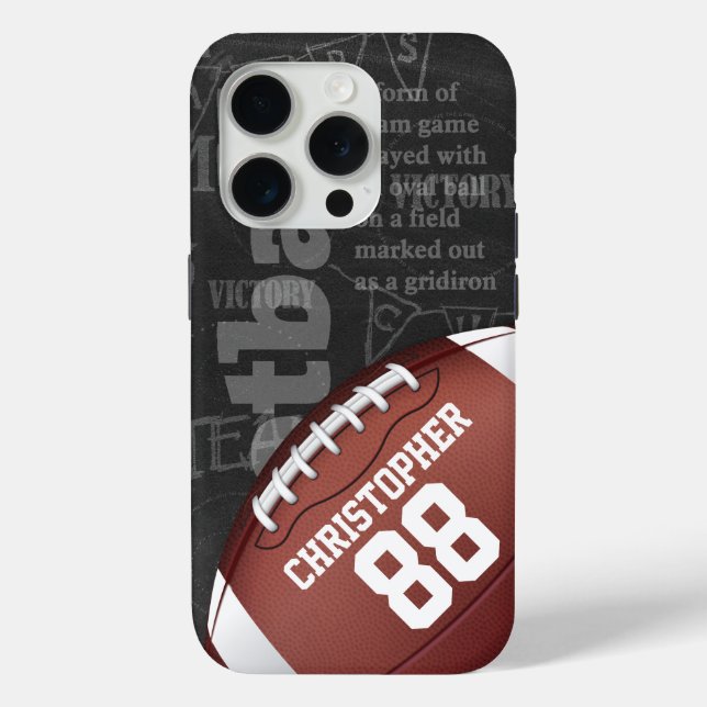Personalised Chalkboard American Football Case-Mate iPhone Case (Back)