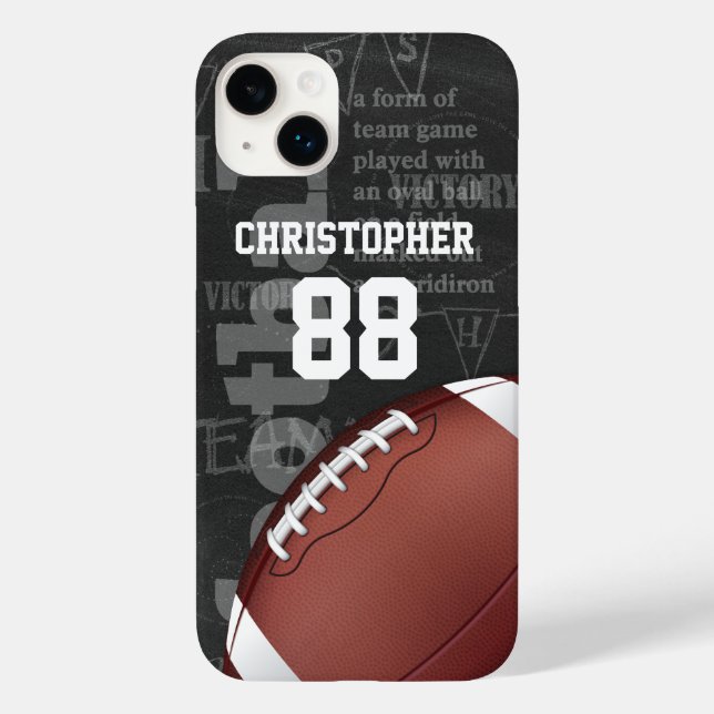 Personalised Chalkboard American Football Case-Mate iPhone Case (Back)