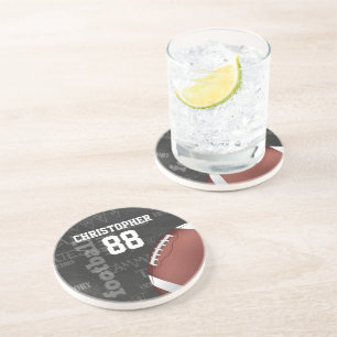 Personalised Chalkboard American Football Coaster