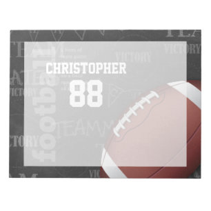 Personalised Chalkboard American Football Notepad