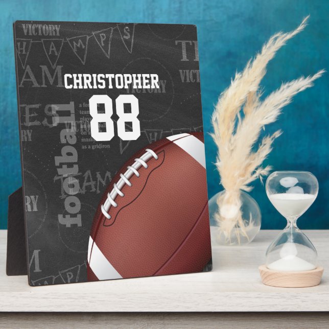 Personalised Chalkboard American Football Plaque (Side)