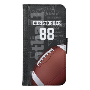Personalised Chalkboard American Football Samsung Galaxy S6 Wallet Case