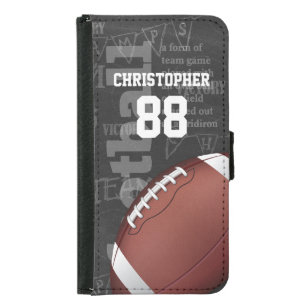 Personalised Chalkboard American Football Samsung Galaxy S5 Wallet Case
