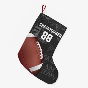 Personalised Chalkboard American Football Small Christmas Stocking