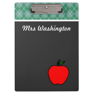 Personalised Chalkboard Apple Clipboard