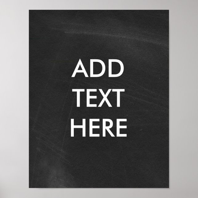 Personalised Chalkboard Print (Front)