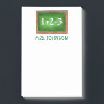 Personalised Chalkboard Slate Math School Teacher Post-it Notes<br><div class="desc">Post-It Note features an original marker illustration of a green chalkboard with a math equation. Simply personalise for a unique gift for your favourite teacher!

Don't see what you're looking for? Need help with customisation? Contact Rebecca to have something designed just for you.</div>