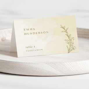 Personalised Champagne Cream Wedding Place Cards