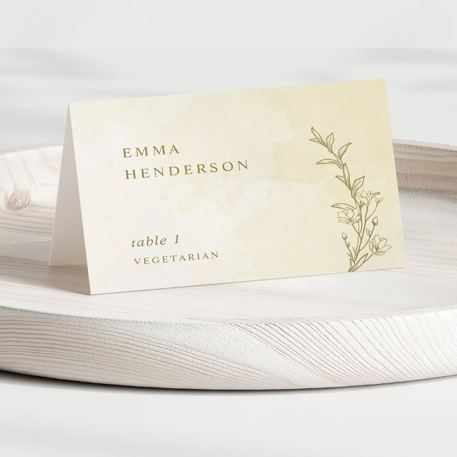 Personalised Champagne Cream Wedding Place Cards (Creator Uploaded)