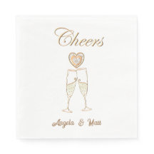 Personalised Champagne Glasses and Hearts 