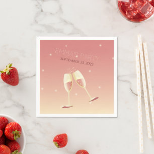 Personalised Champagne glasses Paper Napkins