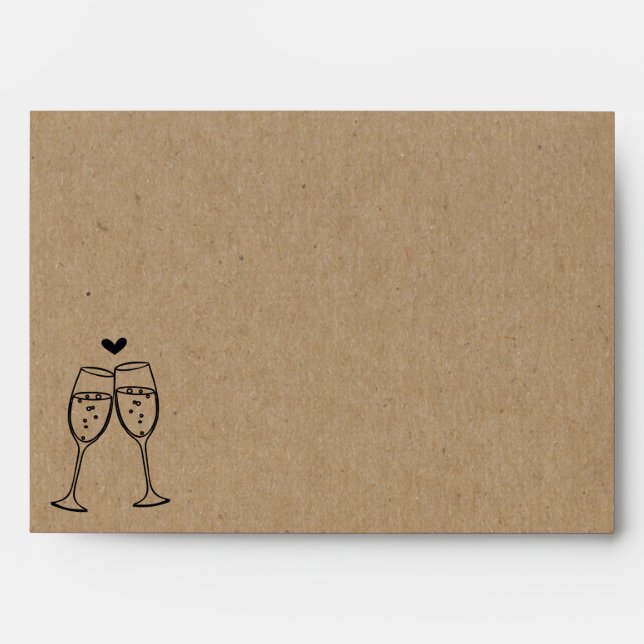 Personalised Champagne Toast Envelope (Front)