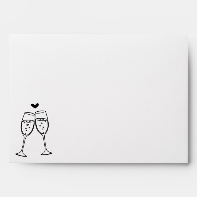 Personalised Champagne Toast Envelope (Front)