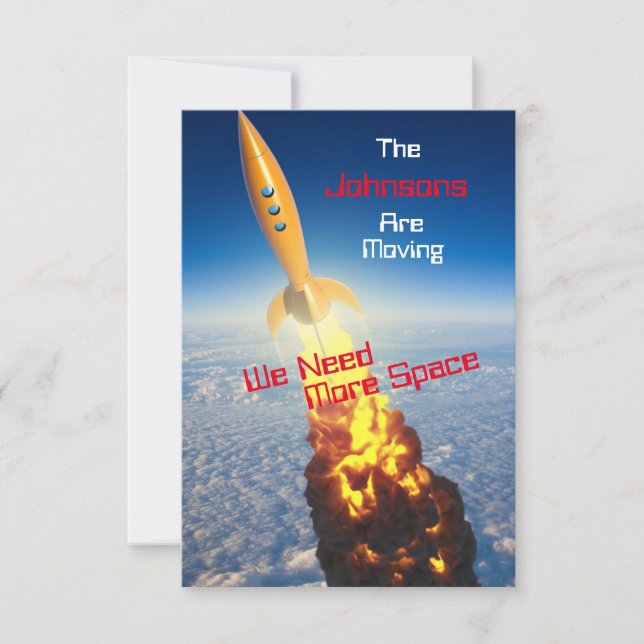 Personalised Change of Address & Funny Moving - Announcement (Front)