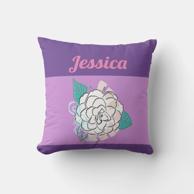 Personalised Changeable Name Throw Pillow (Front)