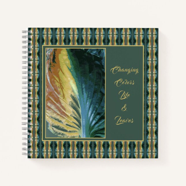 Personalised Changing Colours Autumn Leaf Journal (Front)