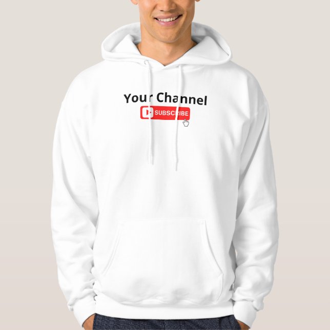 Personalised Channel Subscribe  Hoodie (Front)