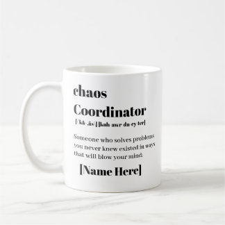 Personalised Chaos Coordinator Coffee Mug