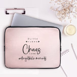 Personalised Chaos Coordinator Pink Laptop Sleeve<br><div class="desc">Gift the Personalised Chaos Coordinator Pink Laptop Sleeve—an elegant and stylish accessory for the modern event planner! With its chic design and feminine touch,  this pretty laptop sleeve is perfect for keeping essentials organised while celebrating the chaos coordinators in your life.</div>