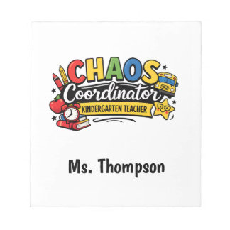 Personalised Chaos Coordinator Teacher Notepad