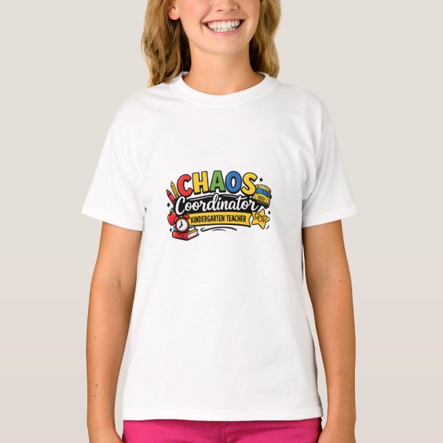 Personalised Chaos  Coordinator Teacher  T-Shirt (Front)