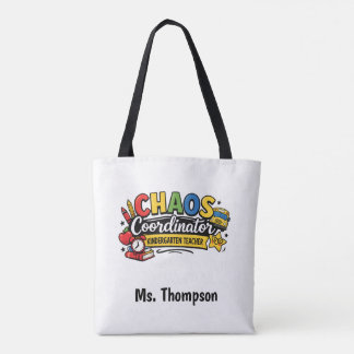 Personalised Chaos Coordinator Teacher Tote Bag