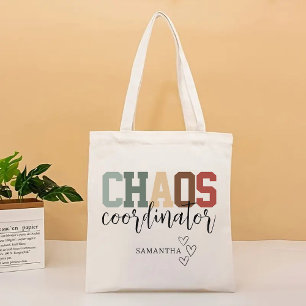 Personalised Chaos Coordinator Tote Bag, Mum Gift