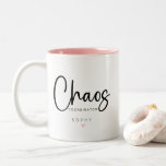 Personalised Chaos Coordinator Two-Tone Coffee Mug<br><div class="desc">Enjoy your coffee with a smile using the Personalised Chaos Coordinator Two-Tone Coffee Mug! Featuring a playful typography script,  this minimalist mug celebrates the witty side of wedding planners and moms,  making it the perfect gift for those mastering the art of juggling chaos with style.</div>