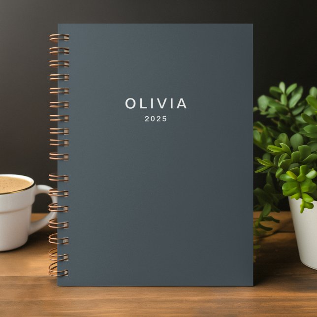 Personalised Charcoal Blue Custom  Notebook (Creator Uploaded)