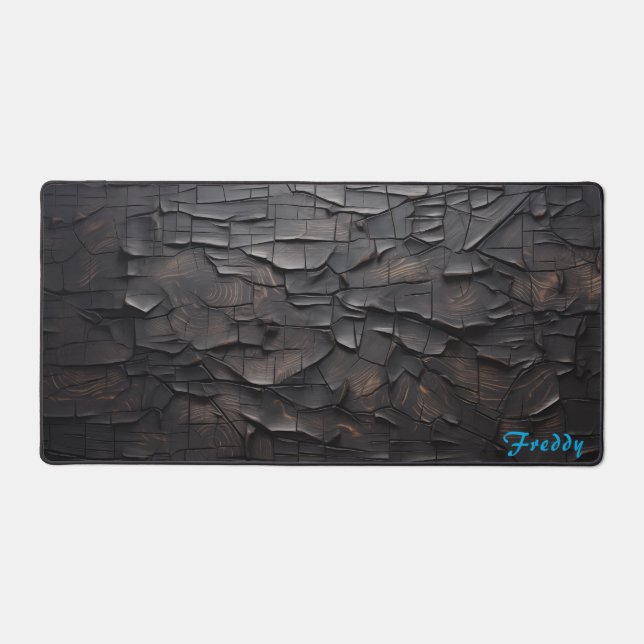 Personalised Charred Wood Image Desk Mat (Front)