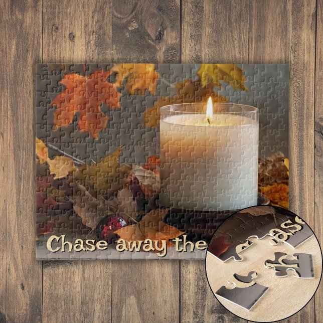 Personalised Chase Away the Gloom Autumn-Themed Jigsaw Puzzle (Personalized Chase Away the Gloom Autumn-Themed Jigsaw Puzzle)