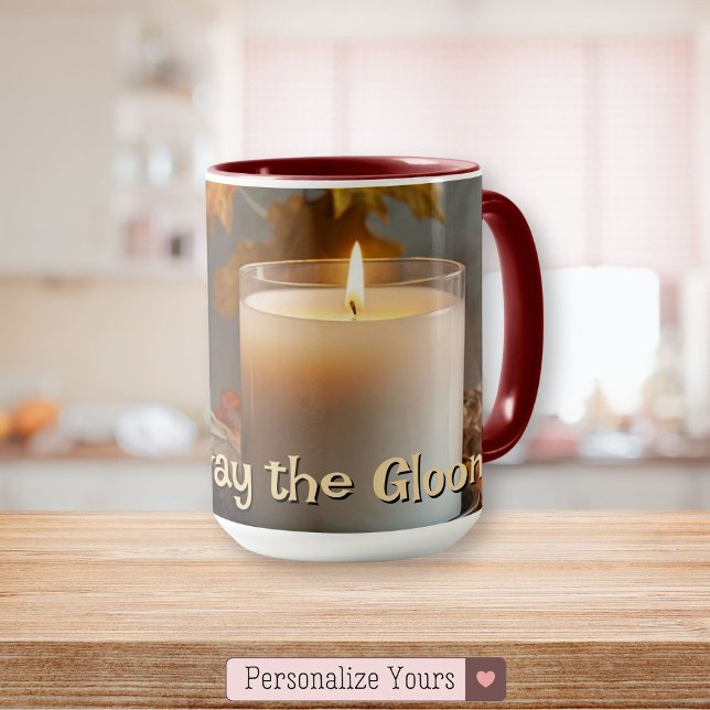 Personalised Chase Away the Gloom Autumn-Themed Mug (Personalized Chase Away the Gloom Autumn-Themed Mug)