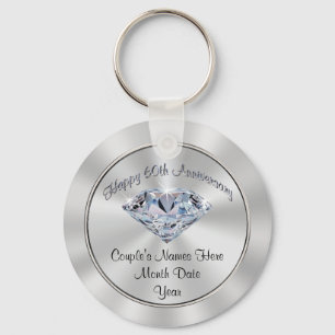 Personalised Cheap 60th Anniversary Party Favours Key Ring