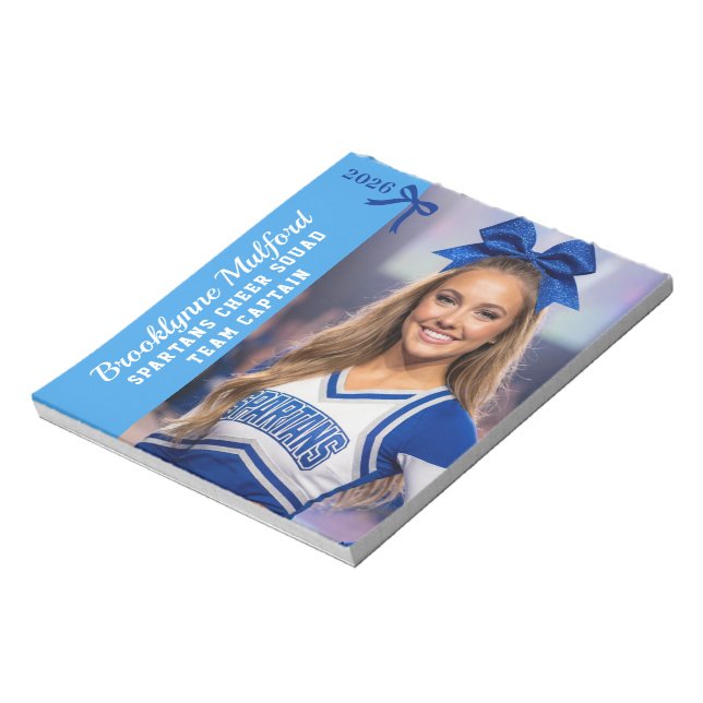 Personalised Cheer Photo Autograph Notepad (Rotated)