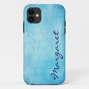 Personalised Cheerful Blue Watercolor Case-Mate iP iPhone 11 Case