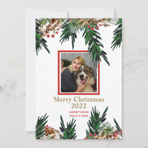 Personalised Cheerful Holiday Photo Flat Card