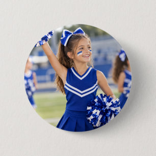 Personalised Cheerleader Add Photo 6 Cm Round Badge