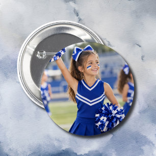 Personalised Cheerleader Add Photo 6 Cm Round Badge
