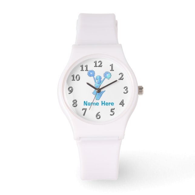 Personalised CHEERLEADERS Watch with Her NAME (Front)