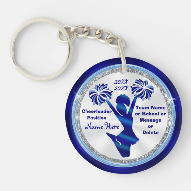 Personalised, Cheerleading Gift Ideas Cheap Key Ring (Front)